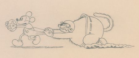Lot #23 Mickey Mouse and Black Pete production drawing from Touchdown Mickey - Image 2