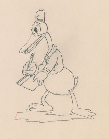 Lot #28 Donald Duck production drawing from The Dognapper - Image 2