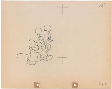 Lot #34 Mickey Mouse production drawing from