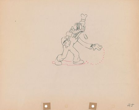Lot #35 Goofy production drawing from Mickey?s Service Station - Image 1