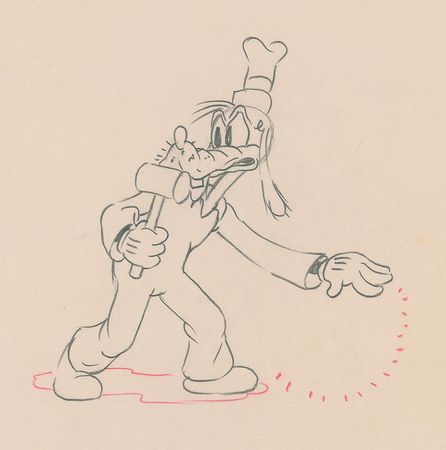 Lot #35 Goofy production drawing from Mickey?s Service Station - Image 2