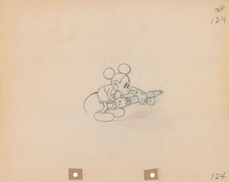 Lot #33 Mickey Mouse production drawing from