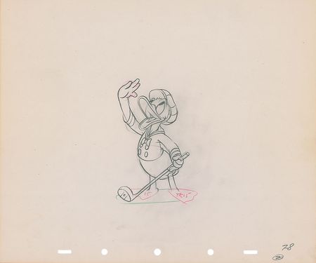 Lot #97 Donald Duck production drawing from Donald’s Golf Game - Image 1