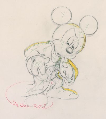 Lot #115 Mickey Mouse as the Sorcerer?s Apprentice production drawing from Fantasia - Image 2