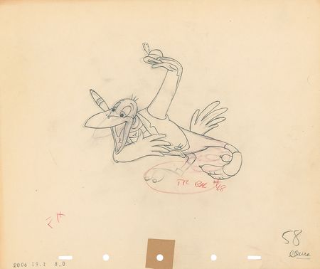 Lot #152 Jim Crow production drawing from Dumbo - Image 1