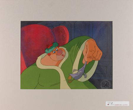 Lot #295 Scrooge and Willie the Giant production cel from Mickey’s Christmas Carol - Image 1