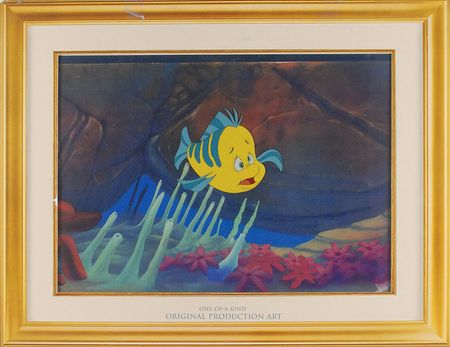 Lot #311 Flounder production cel from The Little Mermaid - Image 1
