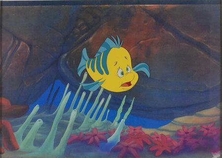 Lot #311 Flounder production cel from The Little Mermaid - Image 2