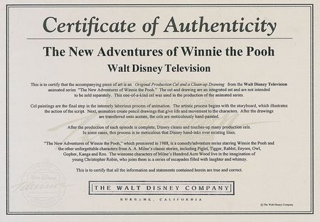 Lot #300 Tigger production cel and matching production drawing from The New Adventures of Winnie the Pooh - Image 4
