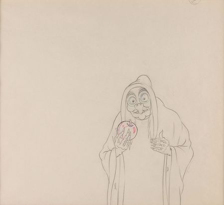 Lot #88 Wicked Witch production drawing from Snow White and the Seven Dwarfs - Image 1