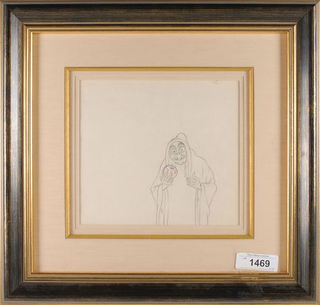 Lot #88 Wicked Witch production drawing from Snow White and the Seven Dwarfs - Image 2