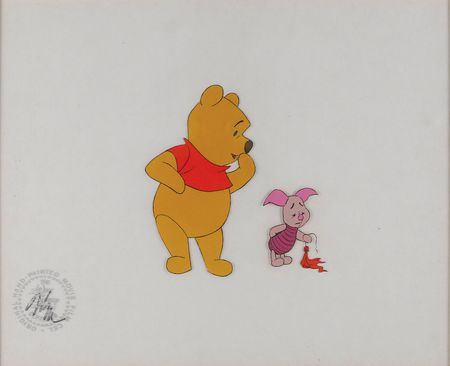 Lot #298 Winnie the Pooh and Piglet production cel from Winnie the Pooh and A Day For Eeyore - Image 1