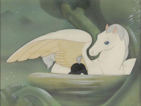 Lot #117 Mother Pegasus and Baby Pegasus production cel from Fantasia - Image 1