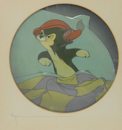 Lot #133 Figaro production cel from Pinocchio - Image 1