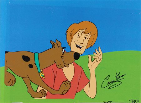 Lot #473 Scooby-Doo and Shaggy production cel from Scooby-Doo TV Show - Image 1