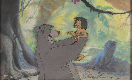 Lot #286 Mowgli and Baloo production cel from The Jungle Book - Image 1