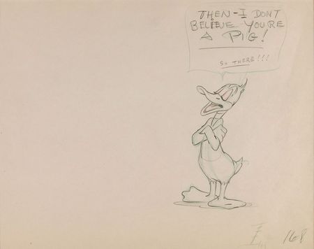 Lot #397 Daffy Duck production drawing from a Warner Brothers Cartoon - Image 1