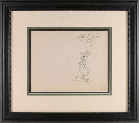Lot #397 Daffy Duck production drawing from a Warner Brothers Cartoon - Image 2
