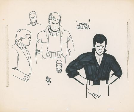Lot #467 Gulliver (2) original concept model sheets from the Gulliver TV Show - Image 1