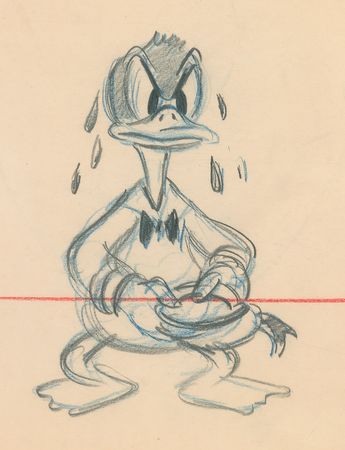 Lot #142 Donald Duck production
layout drawing from A Good Time for a Dime - Image 2