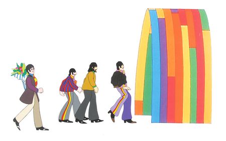Lot #488 Paul, George, Ringo, and John production cel from Yellow Submarine - Image 2