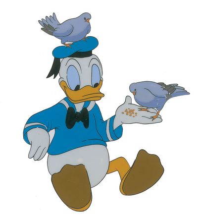 Lot #255 Donald Duck production cel from a Disney Theatrical Short Cartoon - Image 2