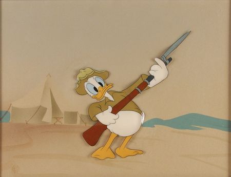 Lot #160 Donald Duck production cel from Donald Gets Drafted - Image 2