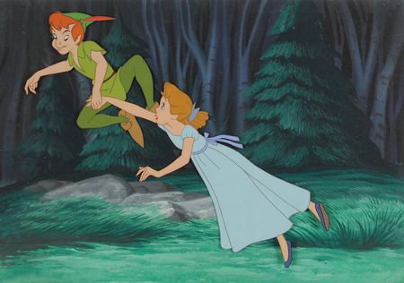 Lot #193 Peter Pan and Wendy production cel and production background setup from Peter Pan - Image 2