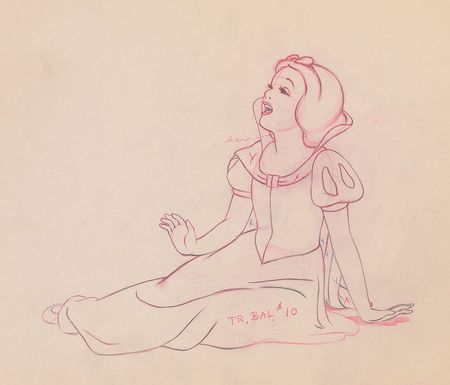Lot #76 Snow White production drawing from Snow White and the Seven Dwarfs - Image 2