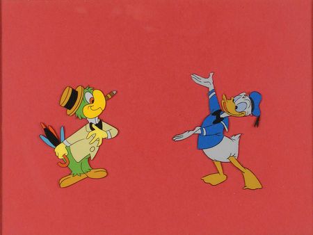 Lot #274 Donald Duck and Joe Carioca production cel from a Disney TV Show - Image 1