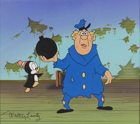 Lot #448 Chilly Willy production cel and production background from the Woody Woodpecker TV Show - Image 1
