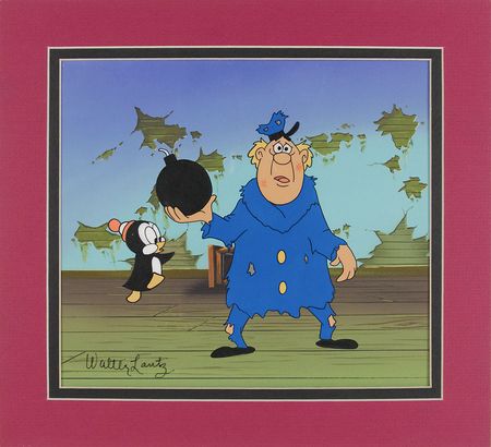 Lot #448 Chilly Willy production cel and production background from the Woody Woodpecker TV Show - Image 2