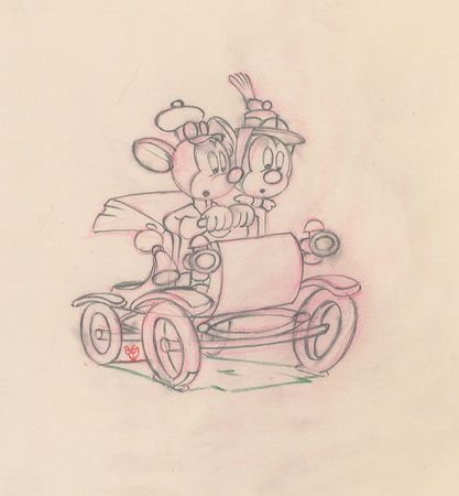 Lot #154 Mickey and Minnie Mouse production drawing from The Nifty Nineties - Image 2