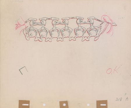 Lot #48 Donald Duck production drawing from Magician Mickey - Image 2