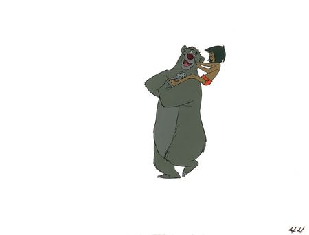Lot #287 Mowgli and Baloo production cel from The Jungle Book - Image 1