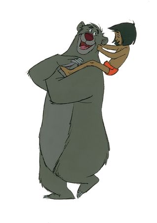 Lot #287 Mowgli and Baloo production cel from The Jungle Book - Image 2