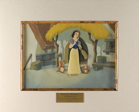 Lot #54 Snow White and Chipmunks production cel from Snow White and the Seven Dwarfs - Image 2
