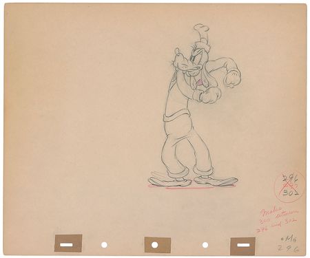 Lot #39 Goofy production drawing from Moving Day - Image 1