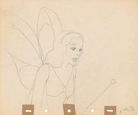Lot #137 Blue Fairy production drawing from Pinocchio - Image 1
