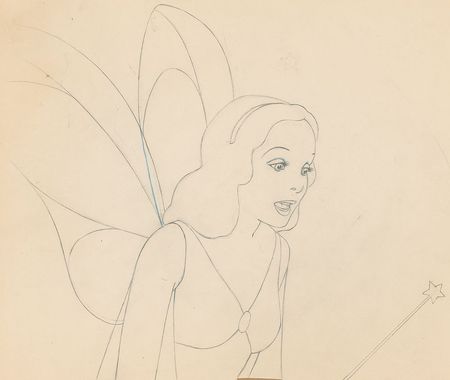 Lot #137 Blue Fairy production drawing from Pinocchio - Image 2