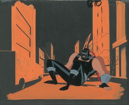 Lot #436 Bane production cel and production background from Batman: the Animated Series TV Show - Image 1