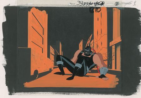Lot #436 Bane production cel and production background from Batman: the Animated Series TV Show - Image 2