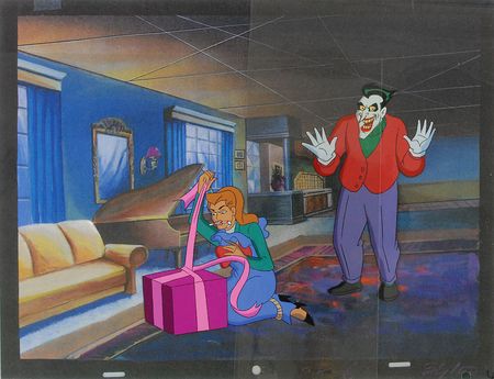 Lot #433 Joker and Summer Gleeson production cel from Batman: the Animated Series TV Show - Image 1