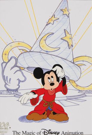 Lot #332 Mickey Mouse as the Sorcerer’s Apprentice ‘Hats Off’ cel - Image 1