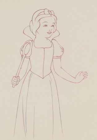 Lot #75 Snow White production drawing from Snow White and the Seven Dwarfs - Image 2