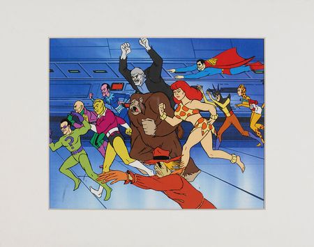 Lot #471 The Legion of Doom opening title sequence cel from Challenge of the Super Friends - Image 2