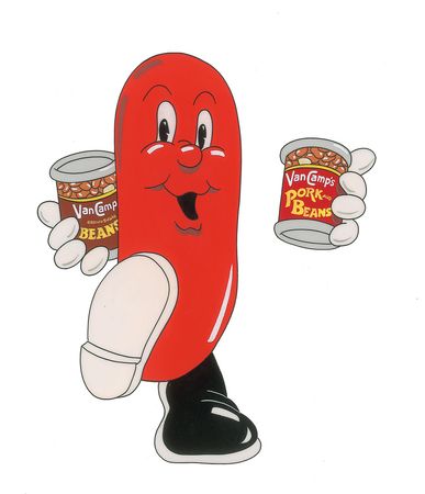Lot #511 Van Camps Pork and Beans production cel and matching drawing from a 1980s TV Commercial - Image 2