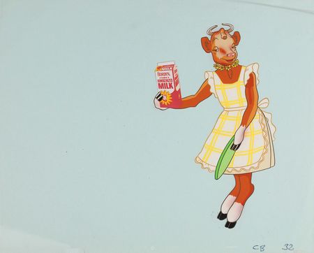 Lot #514 Elsie the Cow production cel from a Borden’s Milk TV Commercial - Image 1