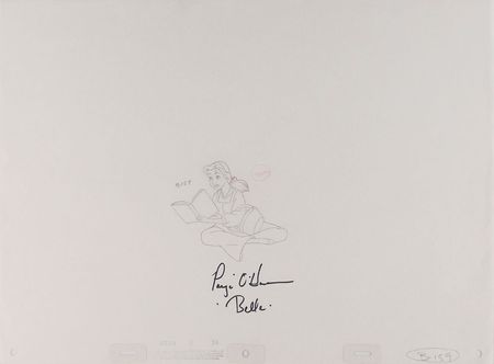 Lot #320 Belle production drawing from Beauty and the Beast - Image 1