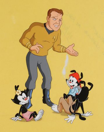 Lot #434 Yakko, Wakko, Dot, and Captain Kirk from Animaniacs - Image 2
